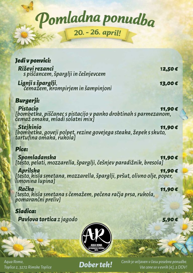Pomladna ponudba Aqua Rome – AquaRoma
